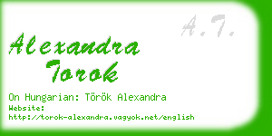 alexandra torok business card